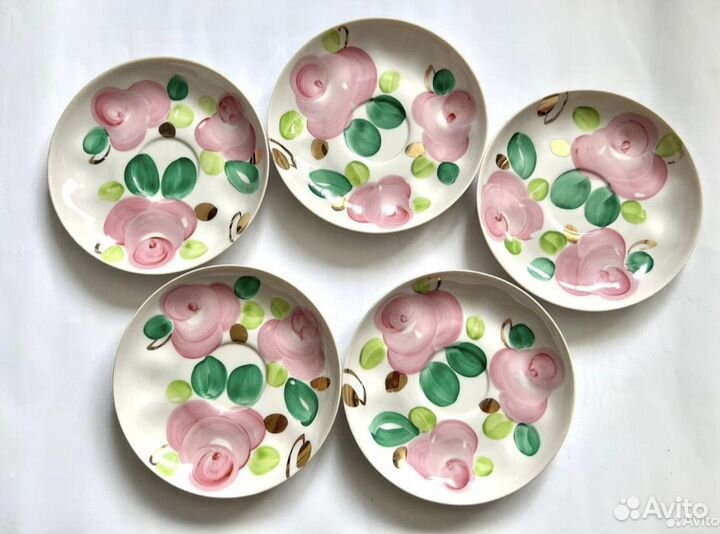 Чайные пары и блюдца Дулево СССР