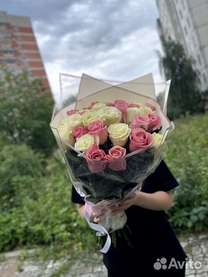 Цветы розы букет