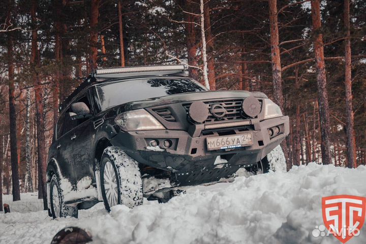 Бампер силовой передний STC Nissan Patrol Y62 2014