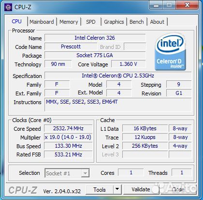 Старые процессоры Intel
