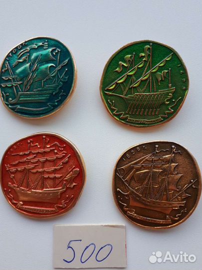 Значки Корабли, Парусный Флот, Колумб