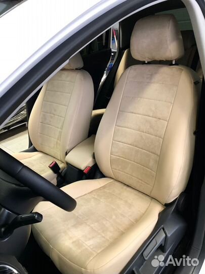 Авточехлы Алькантара Бежевая VW Golf Plus