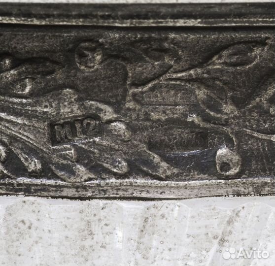 Конфетница хрустальная с серебряной ручкой, 875 пр