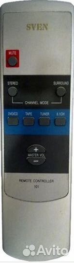 Пульт заменяющий Sven RC-101 для аудиосистемы