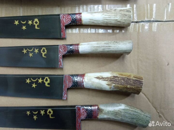 Настоящий нож пчак с ручкой из кости