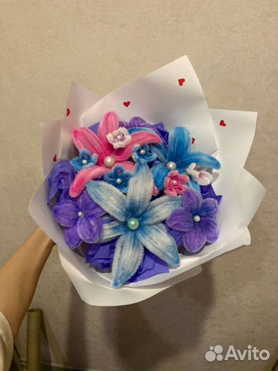 Букет из пушистой проволоки