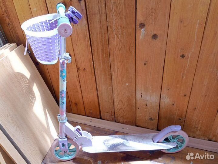 Самокат детский двухколесный для девочки бу