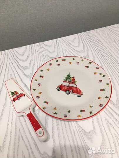 Тарелка + лопатка для торта