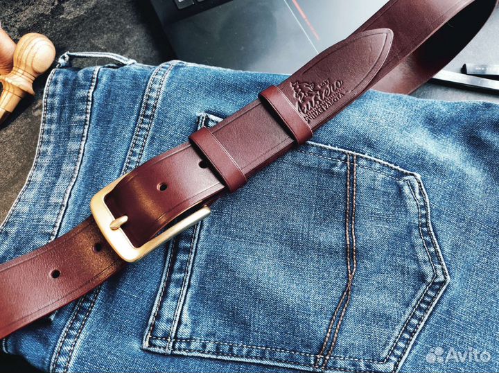 Ремень с характером ручной работы кожа