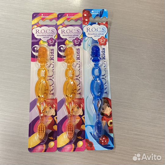 Детская зубная щётка Rocs 3-7 лет