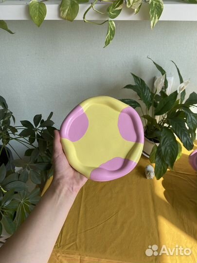 Тарелка для украшений, декора из прочного гипса