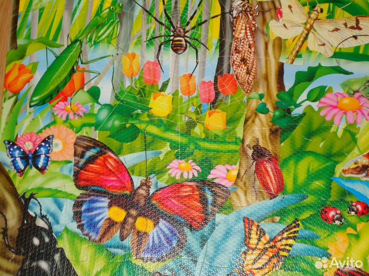 Пазл мягкий с насекомыми 24 части, 44х59х1