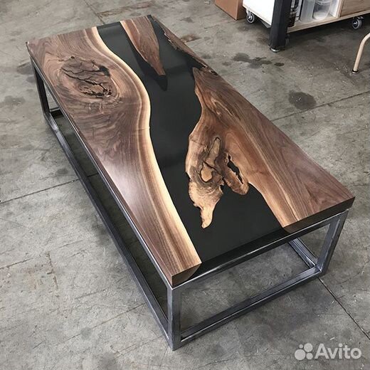 Стол из эпоксидной смолы стол лофт