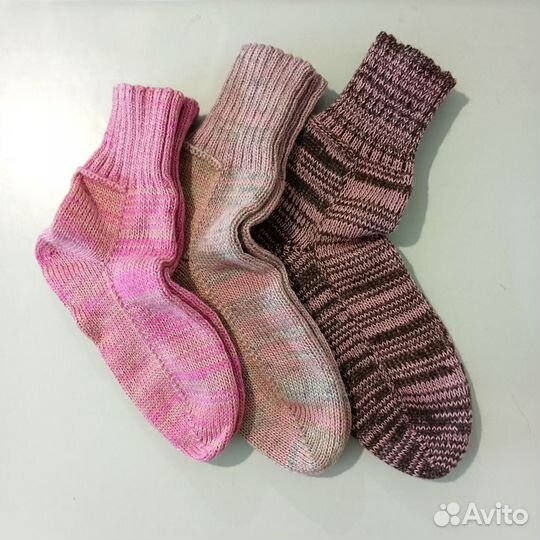 Носки вязаные особенные полушерстяные