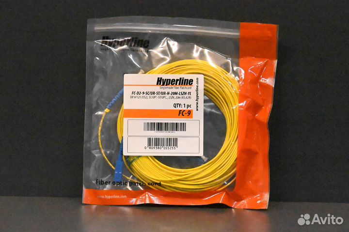 Hyperline FC-D2-9-SC UR-ST UR-H-20M-lszh-YL 7 шт
