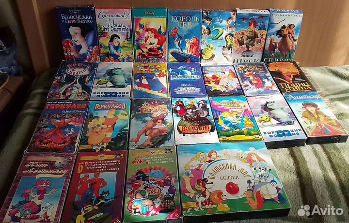 Видеокассеты vhs мультфильмы 70-90х