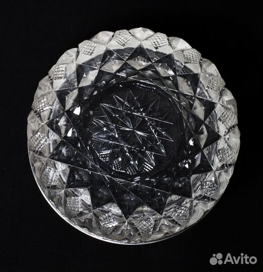 Конфетница хрустальная с серебряной ручкой, 875 пр