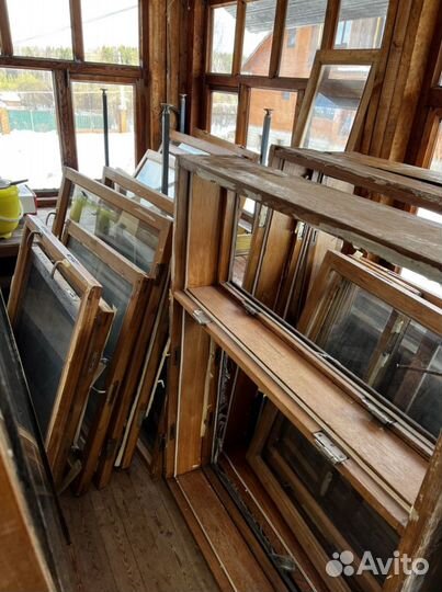 Дубовые окна с рамами в сборе, двери