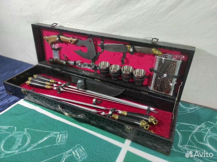 Шашлычный набор подарочный шампура