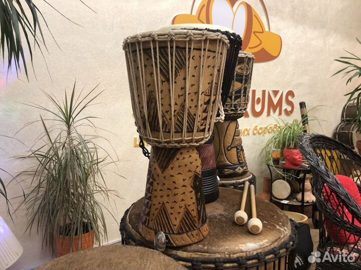 Джембе дерево Кожа 10’ африканский барабан