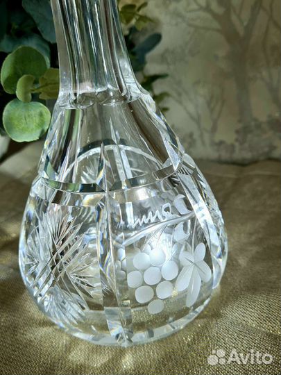 Графин хрусталь с серебром проба 875