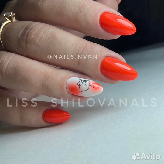 Маникюр наращивание ногтей