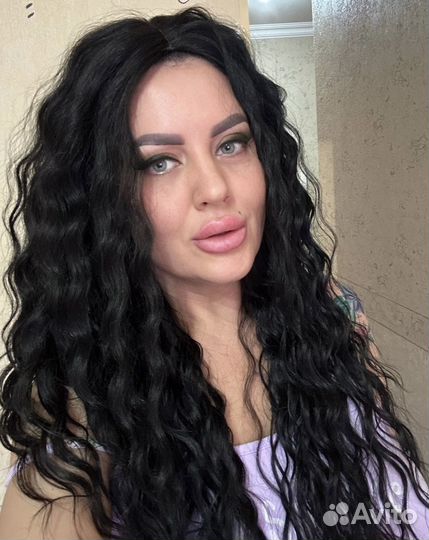 Парик вертикальная волна 65 см на сетке