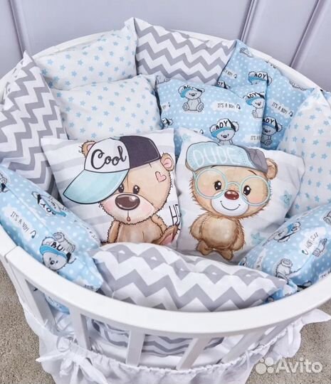 Бортики в детскую кроватку+ одеяло