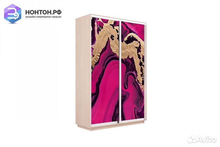 Шкаф-купе 2-х дверный Нонтон фото №1005 / дуб моло