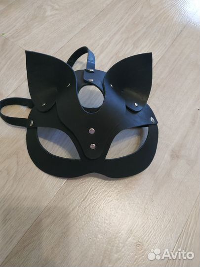 Маска кошки гартеры наручники ошейник кожаные