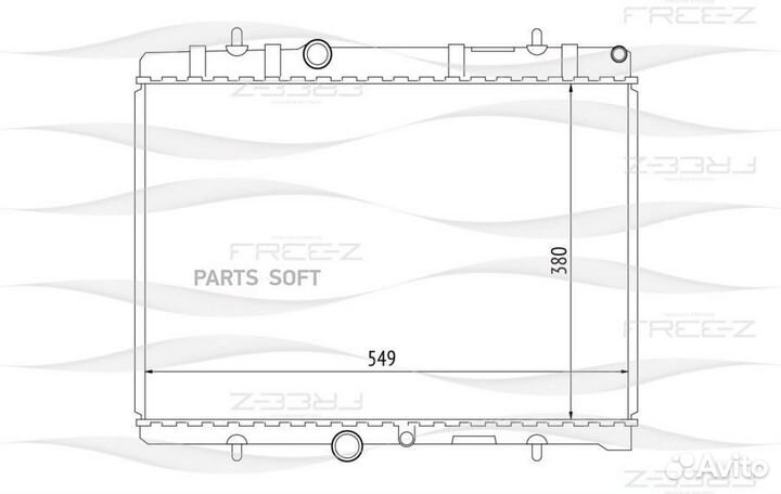 Радиатор охлаждения citroen Berlingo/C4/C5 04- peu