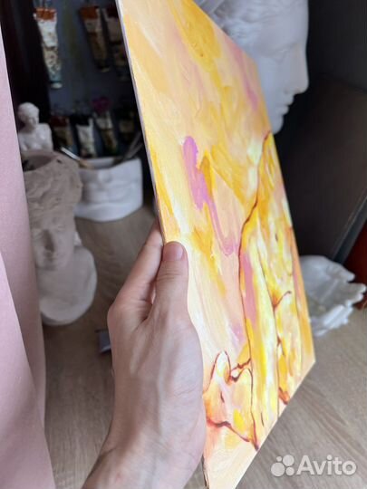 Картина маслом на холсте Ню, 40/30 см