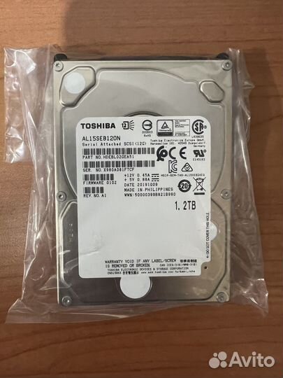 Жесткий диск Toshiba 1.2Tb SAS 12G 2.5 AL15SEB120N