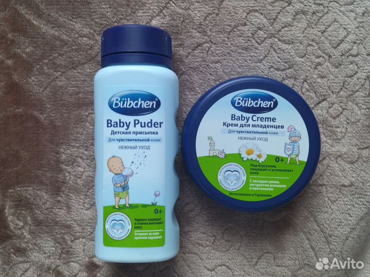 Детская присыпка и крем для младенцев