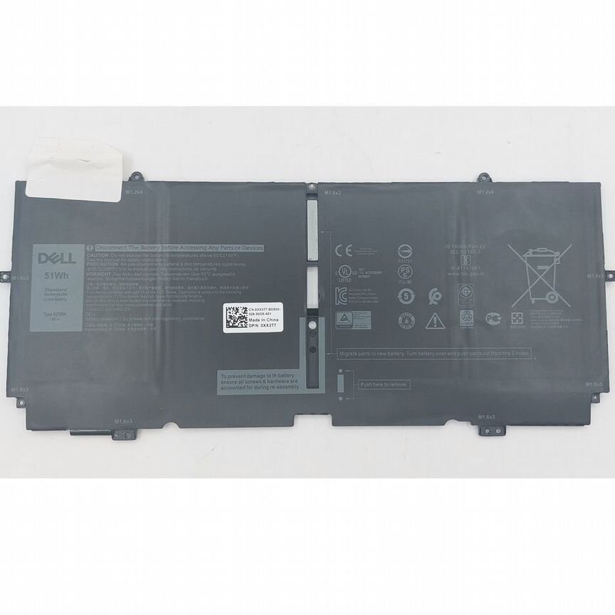 [0XX3T7] Аккумулятор 0xx3t7, Dell Xps 13 7390 2 In 1, 7.6v