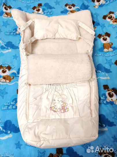 Конверт в коляску на овчине и демисезонный