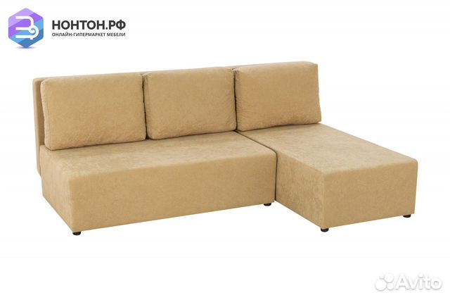 Диван угловой еврокнижка Комо бежевый
