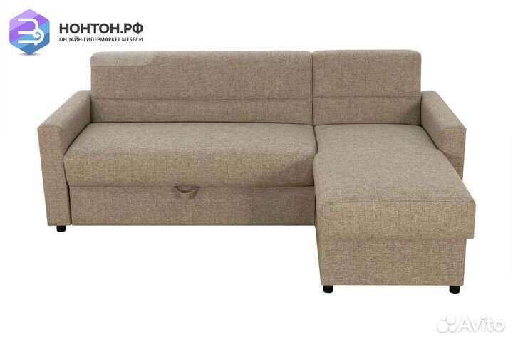 Диван угловой дельфин Виктория 2-1 темно-бежевый