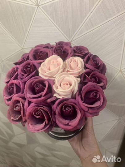 Букет из мыльных роз