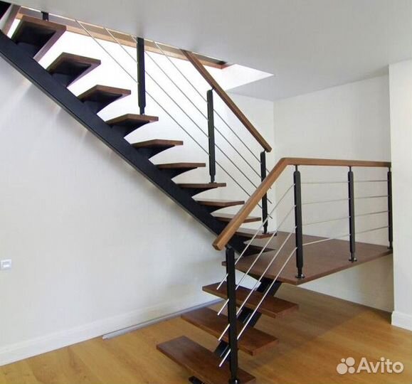 Перила деревянные с установкой