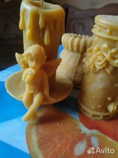 Восковые свечи,ручной работы