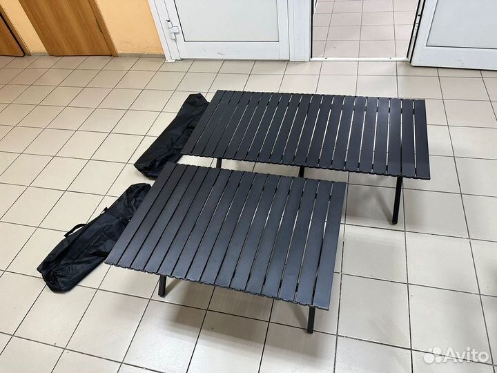 Стол реечный складной, стальные ножки