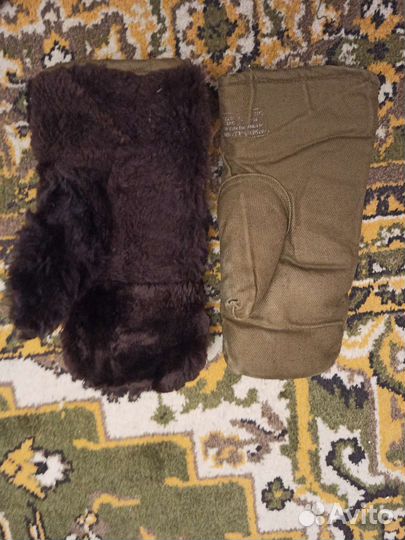 Рукавицы меховые, военные, новые