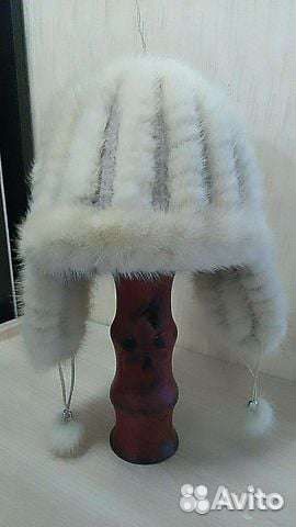 Шапка из вязаной норки