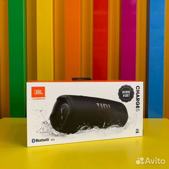 Акустика JBL Charge 5 Черный