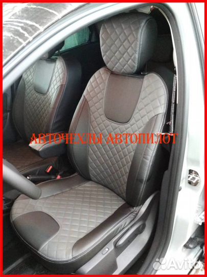 Чехлы Автопилот Renault Kaptur из экокожи Ромб