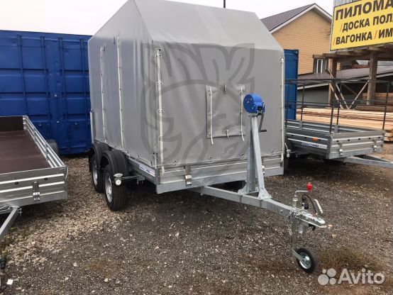 Прицеп с трапом и евро тентом мзса 817731