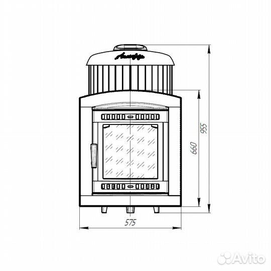 Печь Для Бани «Атмосфера L ктт» ламели «Жадеит» на