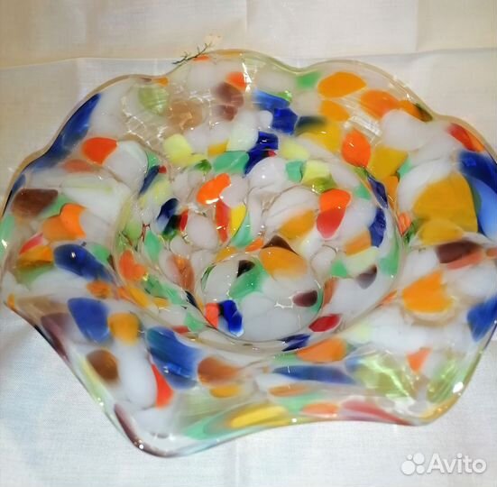 Ваза для фруктов стекло СССР