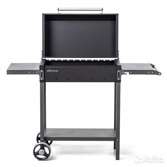 Мангал на колесах с крышкой гриль